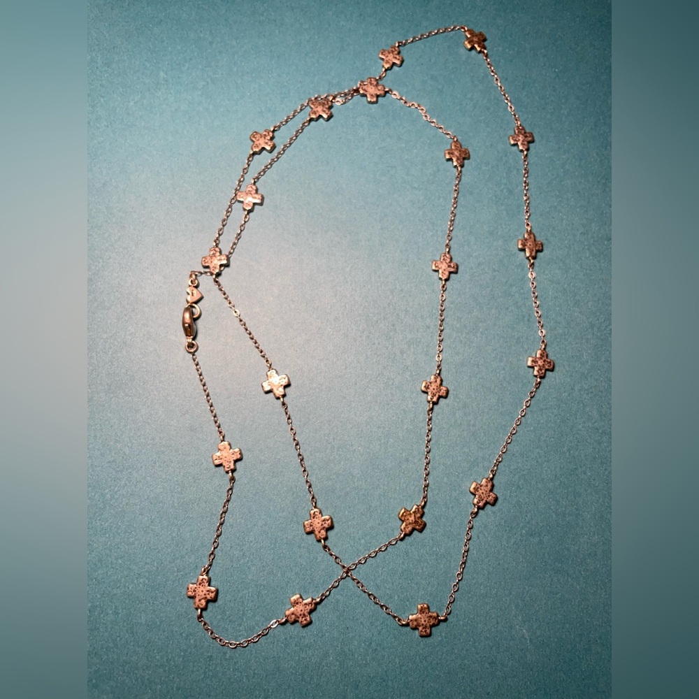 Chan Luu Sterling Silver Cross Necklace